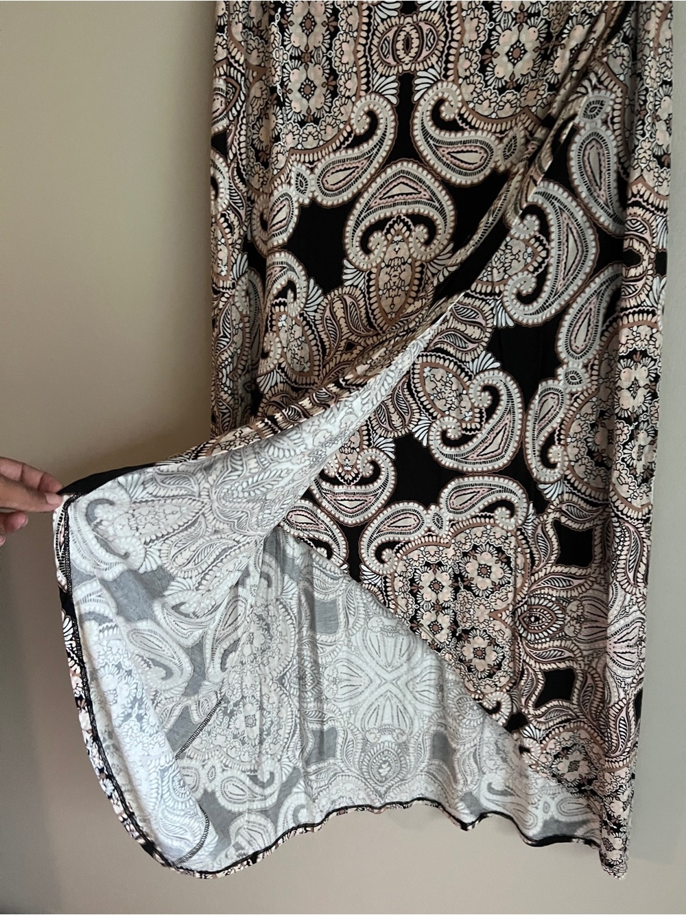 Anthropologie Maeve Corvo Wrap Skirt Paisley Pull‎ On Stretch Size XS - Picture 4 of 12